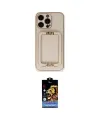 ieg™ iPhone 14 Pro Max Kılıf Kozmos Minimal Prime - Siyah Buffer Hayalet Cam Ekran Koruyucu