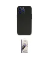 ieg™ iPhone 14 Pro Max Kılıf Kozmos Yansıma Özel Seri - Siyah Bilvis 3D Mat Cam Ekran Koruyucu