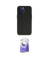 ieg™ iPhone 14 Pro Max Kılıf Kozmos Yansıma Özel Seri - Siyah Bilvis 5in1 5D Magic Hayalet Cam Ekran Koruyucu