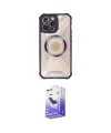 ieg™ iPhone 14 Pro Max Kılıf Kutup Modern - Siyah Bilvis 5in1 5D Magic Hayalet Cam Ekran Koruyucu