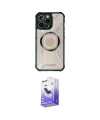 ieg™ iPhone 14 Pro Max Kılıf Kutup Modern - Siyah Bilvis 5in1 5D Magic Hayalet Cam Ekran Koruyucu