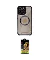 ieg™ iPhone 14 Pro Max Kılıf Kutup Modern - Siyah Buffer Cam Ekran Koruyucu
