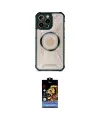 ieg™ iPhone 14 Pro Max Kılıf Kutup Modern - Siyah Buffer Hayalet Cam Ekran Koruyucu