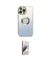 ieg™ iPhone 14 Pro Max Kılıf Kutup Yansıma Özel Seri - Siyah Bilvis 3D Mat Cam Ekran Koruyucu