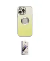 ieg™ iPhone 14 Pro Max Kılıf Kutup Yansıma Özel Seri - Siyah Bilvis 3D Mat Cam Ekran Koruyucu