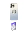 ieg™ iPhone 14 Pro Max Kılıf Kutup Yansıma Özel Seri - Siyah Bilvis 5in1 3D Magic Cam Ekran Koruyucu