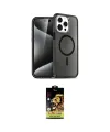 ieg™ iPhone 14 Pro Max Kılıf Nova Asil Prime - Siyah Buffer Cam Ekran Koruyucu