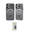 ieg™ iPhone 14 Pro Max Kılıf Nova Doku Koleksiyonu - Siyah 6D Mat Seramik Hayalet Nano Ekran Koruyucu