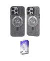 ieg™ iPhone 14 Pro Max Kılıf Nova Doku Koleksiyonu - Siyah Bilvis 5in1 3D Magic Cam Ekran Koruyucu