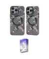 ieg™ iPhone 14 Pro Max Kılıf Nova Doku Koleksiyonu - Siyah Bilvis 5in1 3D Magic Cam Ekran Koruyucu