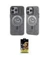 ieg™ iPhone 14 Pro Max Kılıf Nova Doku Koleksiyonu - Siyah Buffer Cam Ekran Koruyucu