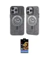 ieg™ iPhone 14 Pro Max Kılıf Nova Doku Koleksiyonu - Siyah Buffer Hayalet Cam Ekran Koruyucu
