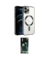 ieg™ iPhone 14 Pro Max Kılıf Nova Işık Özel Seri - Siyah 360 Mat Full Body Arka Koruyucu