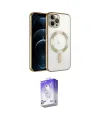 ieg™ iPhone 14 Pro Max Kılıf Nova Işık Özel Seri - Siyah Bilvis 5in1 3D Magic Cam Ekran Koruyucu