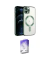 ieg™ iPhone 14 Pro Max Kılıf Nova Işık Özel Seri - Siyah Bilvis 5in1 3D Magic Cam Ekran Koruyucu