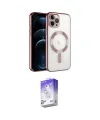 ieg™ iPhone 14 Pro Max Kılıf Nova Işık Özel Seri - Siyah Bilvis 5in1 3D Magic Cam Ekran Koruyucu