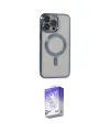 ieg™ iPhone 14 Pro Max Kılıf Nova Işık Özel Seri - Siyah Bilvis 5in1 3D Magic Cam Ekran Koruyucu