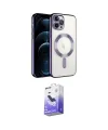 ieg™ iPhone 14 Pro Max Kılıf Nova Işık Özel Seri - Siyah Bilvis 5in1 5D Magic Hayalet Cam Ekran Koruyucu