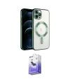 ieg™ iPhone 14 Pro Max Kılıf Nova Işık Özel Seri - Siyah Bilvis 5in1 5D Magic Hayalet Cam Ekran Koruyucu