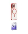 ieg™ iPhone 14 Pro Max Kılıf Nova Işık Özel Seri - Siyah Bilvis 5in1 5D Magic Hayalet Cam Ekran Koruyucu