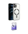 ieg™ iPhone 14 Pro Max Kılıf Nova Işık Özel Seri - Siyah Bilvis 5in1 5D Magic Hayalet Cam Ekran Koruyucu