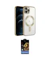 ieg™ iPhone 14 Pro Max Kılıf Nova Işık Özel Seri - Siyah Buffer Hayalet Cam Ekran Koruyucu
