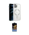 ieg™ iPhone 14 Pro Max Kılıf Nova Işık Özel Seri - Siyah Buffer Hayalet Cam Ekran Koruyucu