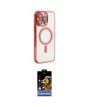 ieg™ iPhone 14 Pro Max Kılıf Nova Işık Özel Seri - Siyah Buffer Hayalet Cam Ekran Koruyucu