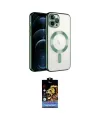 ieg™ iPhone 14 Pro Max Kılıf Nova Işık Özel Seri - Siyah Buffer Hayalet Cam Ekran Koruyucu