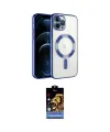 ieg™ iPhone 14 Pro Max Kılıf Nova Işık Özel Seri - Siyah Buffer Hayalet Cam Ekran Koruyucu
