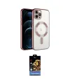 ieg™ iPhone 14 Pro Max Kılıf Nova Işık Özel Seri - Siyah Buffer Hayalet Cam Ekran Koruyucu