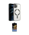 ieg™ iPhone 14 Pro Max Kılıf Nova Işık Özel Seri - Siyah Buffer Hayalet Cam Ekran Koruyucu