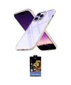 ieg™ iPhone 14 Pro Max Kılıf Nova Işık Serisi - Siyah Buffer Hayalet Cam Ekran Koruyucu