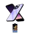 ieg™ iPhone 14 Pro Max Kılıf Nova Işık Serisi - Siyah Buffer Hayalet Cam Ekran Koruyucu