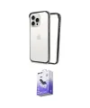ieg™ iPhone 14 Pro Max Kılıf Pusula Asil Koleksiyonu - Siyah Bilvis 5in1 5D Magic Hayalet Cam Ekran Koruyucu