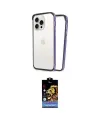 ieg™ iPhone 14 Pro Max Kılıf Pusula Asil Koleksiyonu - Siyah Buffer Hayalet Cam Ekran Koruyucu