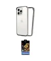 ieg™ iPhone 14 Pro Max Kılıf Pusula Asil Koleksiyonu - Siyah Buffer Hayalet Cam Ekran Koruyucu