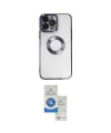 ieg™ iPhone 14 Pro Max Kılıf Pusula Form - Şeffaf Royal Nano Ekran Koruyucu