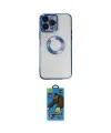 ieg™ iPhone 14 Pro Max Kılıf Pusula Form - Siyah 18D Cam Ekran Koruyucu