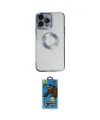 ieg™ iPhone 14 Pro Max Kılıf Pusula Form - Siyah 18D Cam Ekran Koruyucu