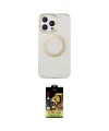 ieg™ iPhone 14 Pro Max Kılıf Pusula Form - Siyah Buffer Cam Ekran Koruyucu