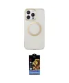 ieg™ iPhone 14 Pro Max Kılıf Pusula Form - Siyah Buffer Hayalet Cam Ekran Koruyucu