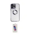 ieg™ iPhone 14 Pro Max Kılıf Pusula Form - Siyah Joko 5D Cam