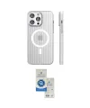 ieg™ iPhone 14 Pro Max Kılıf Pusula Minimal Koleksiyonu - Şeffaf Royal Nano Ekran Koruyucu