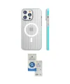 ieg™ iPhone 14 Pro Max Kılıf Pusula Minimal Koleksiyonu - Şeffaf Royal Nano Ekran Koruyucu