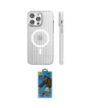 ieg™ iPhone 14 Pro Max Kılıf Pusula Minimal Koleksiyonu - Siyah 18D Cam Ekran Koruyucu