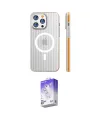 ieg™ iPhone 14 Pro Max Kılıf Pusula Minimal Koleksiyonu - Siyah Bilvis 5in1 3D Magic Cam Ekran Koruyucu