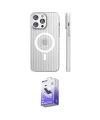 ieg™ iPhone 14 Pro Max Kılıf Pusula Minimal Koleksiyonu - Siyah Bilvis 5in1 5D Magic Hayalet Cam Ekran Koruyucu