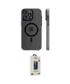 ieg™ iPhone 14 Pro Max Kılıf Pusula Minimal Koleksiyonu - Siyah Bilvis Hayalet Cam Ekran Koruyucu