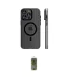 ieg™ iPhone 14 Pro Max Kılıf Pusula Minimal Koleksiyonu - Siyah Joko Magic 5D Hayalet Cam